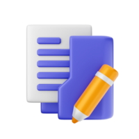 3d folder icon illustration png