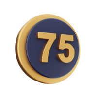 3d number icon illustration png