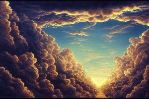 illustration reception at the gates of heaven photo