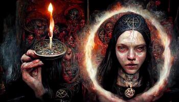 illustration of an occult incantation photo