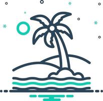 mezcla icono para tropical vector