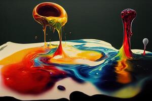 ilustración de líquido vistoso colores foto