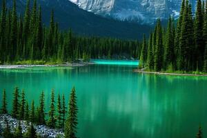 ilustración de un lago en Canadá foto