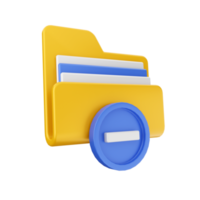 3d folder file icon illustration png