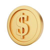 3d coin gold dollar silver bronze png