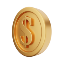 3d pièce de monnaie or dollar argent bronze png