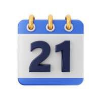 3d calendario icona illustrazione png