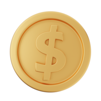 3d coin gold dollar silver bronze png