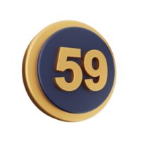 3d number icon illustration png