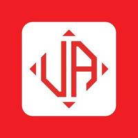 creativo sencillo inicial monograma ua logo diseños vector