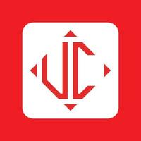 creativo sencillo inicial monograma uc logo diseños vector