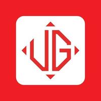 creativo sencillo inicial monograma ug logo diseños vector