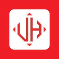 Creative simple Initial Monogram UH Logo Designs. vector