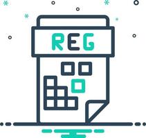 mix icon for reg vector