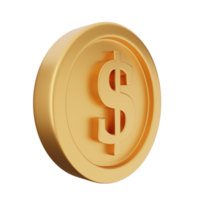 3d coin gold dollar silver bronze png