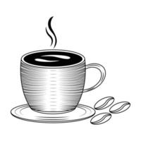 coffee vintage coloring pages vector