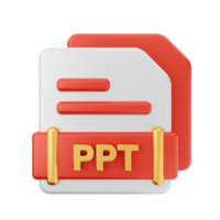 3d ppt archivo formato icono png