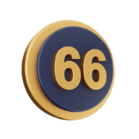 3d number icon illustration png