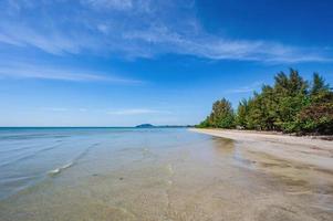 Beautiful seascape with endless horizon at Chao Lao Beach chanthaburi thailand. photo