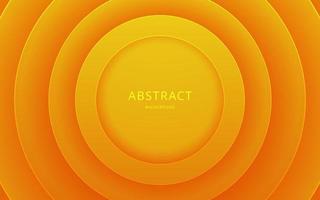 abstract gradient orange yellow circle shadow and light papercut dimension background, eps10 vector