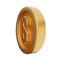 3d coin dollar gold png