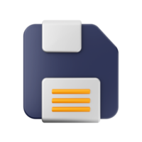 3d save disk icon render illustration png