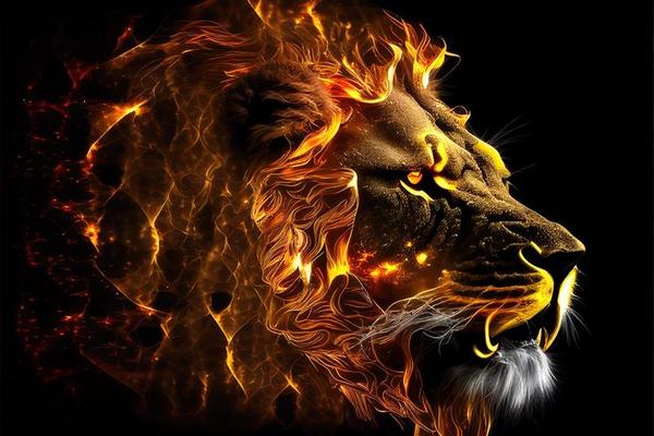 Fire Lion Stock Illustration  Download Image Now  Lion  Feline Fire   Natural Phenomenon Logo  iStock