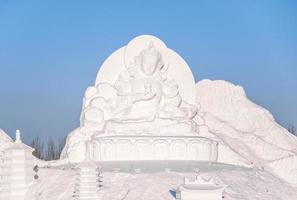 Harbin International Ice and Snow Sculpture Festival is an annual winter festival in Harbin, China. It is the world largest ice and snow festival. photo