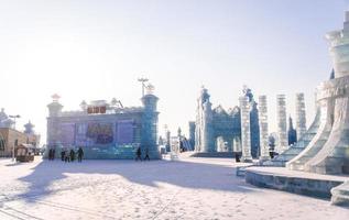 Harbin International Ice and Snow Sculpture Festival is an annual winter festival in Harbin, China. It is the world largest ice and snow festival. photo