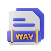 3d archivo wav formato icono png