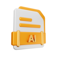 3d file AI format icon png