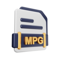 3d fichier mpg format icône png