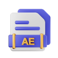 3d file AE format icon png