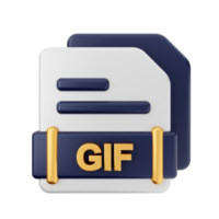 3d Arquivo gif formato ícone png