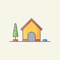 Dog house vector illustration