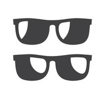 Black sunglasses icons vector image