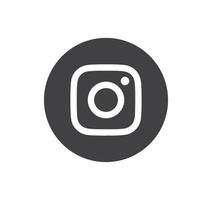 Instagram circular black icon images vector