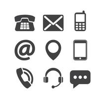 Contact us icons vector image