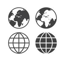 Globe earth icons vector image