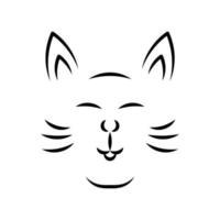 cat outline design mascot kawaii vector