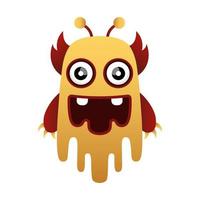 illustration unique monster design mascot vector