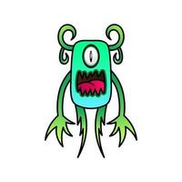 angry illustration monster design kawaii vector