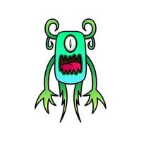 angry illustration monster design kawaii vector