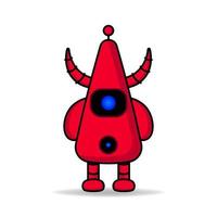 Cute robot mascot design kawaii vector