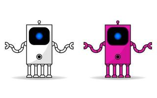 vector robot design mascot kawaii