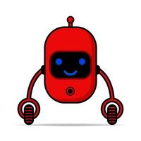 vector robot design mascot kawaii