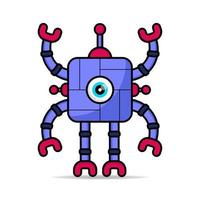 Vector robot design mascot kawaii