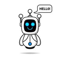 vector chatbot mascota diseño kawaii