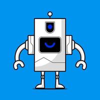 vector robot design mascot kawaii