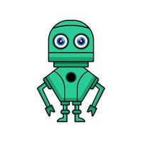 cartoon robots isolated on white background vector